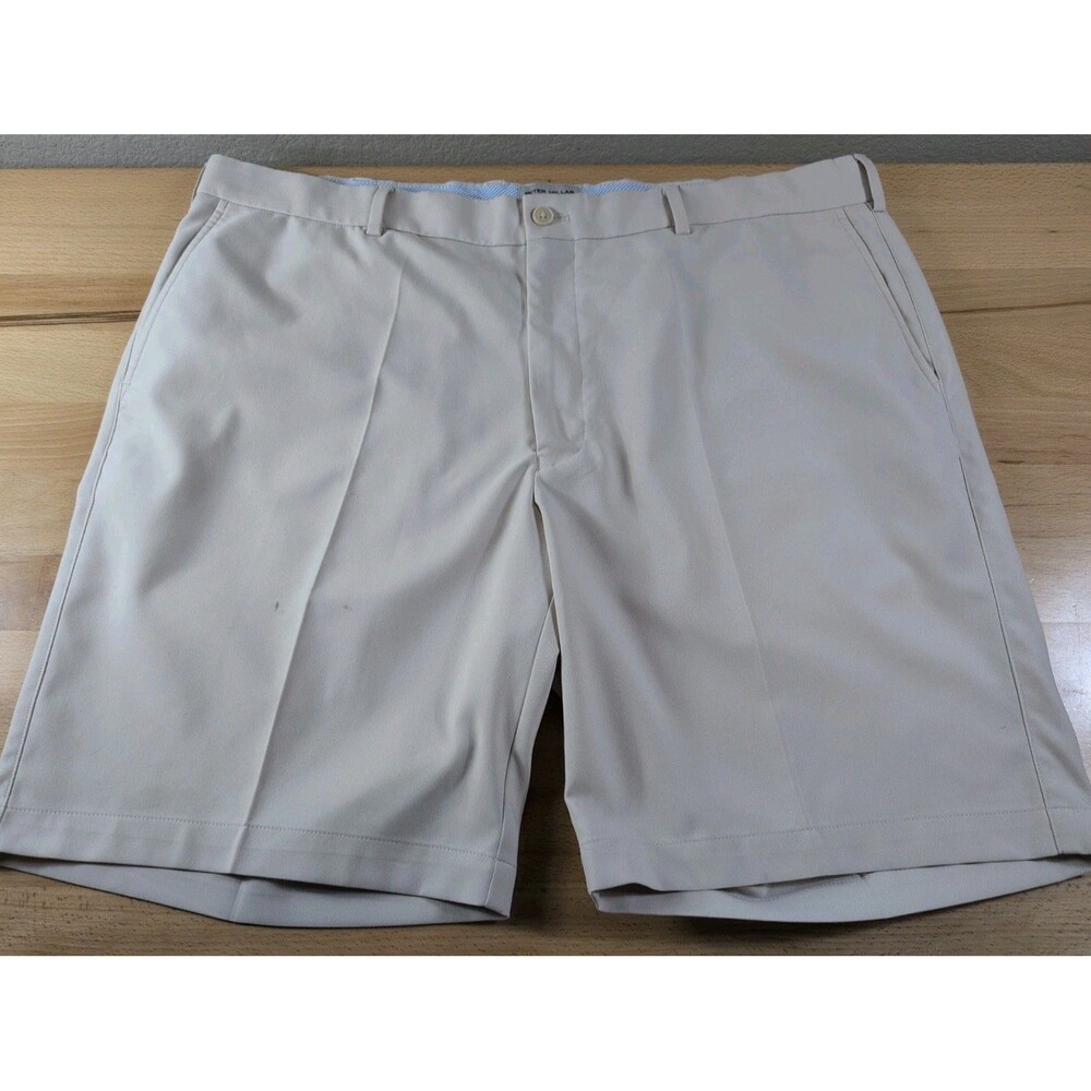 Peter Millar Shorts Mens 40 Beige Golf Salem Performance Short Pants MEOEB82